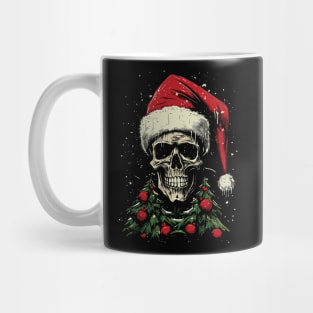 christmas santa skull design Mug